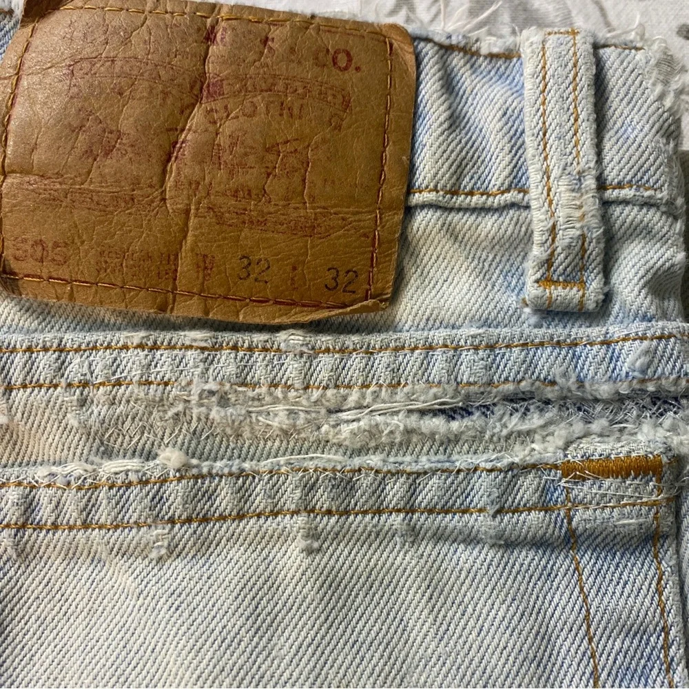 Vintage Levis Blank Tab 505 32X32 Measured (31X29)Distressed‎ grunge Jeans USA